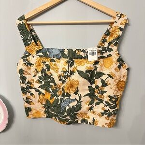 Abercrombie & Fitch Floral Tank Top - Yellow, Green, Blue